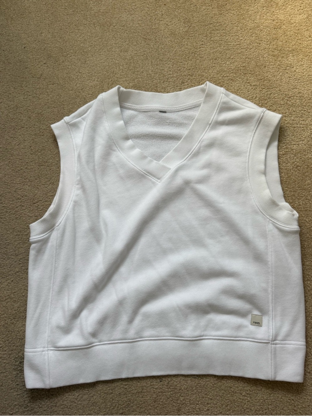 Vuori White V-Neck Sedona Tank/Vest